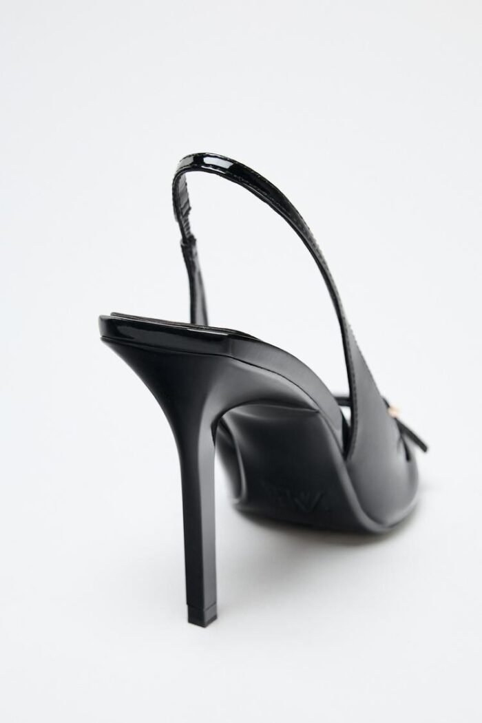 Zara-Inspired Patent Buckle Slingback Heels 11 cm - z0144