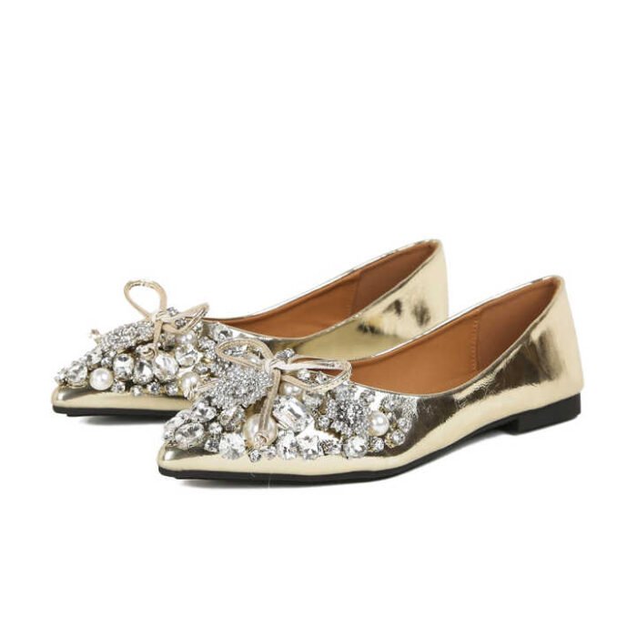 Elegant Rhinestone Pearl Flat - NS0022