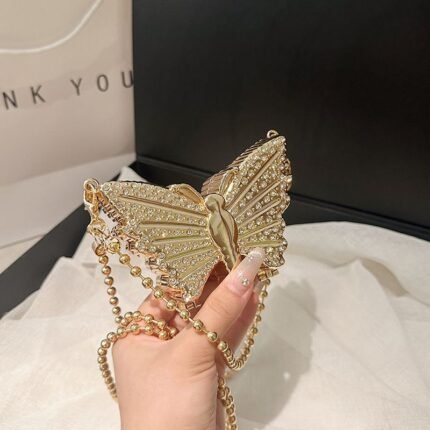BUTTERFLY Golden Crystal Mini SLING BAG - BA064