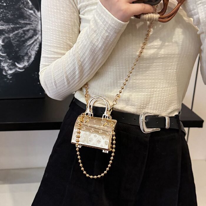 Luxury Mini Metal Clutch Bag - BA065