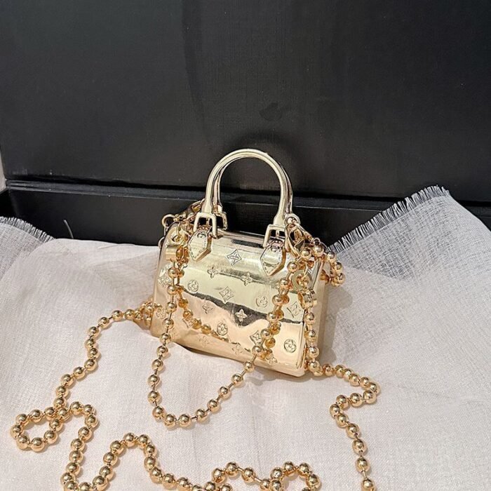 Luxury Mini Metal Clutch Bag - BA065