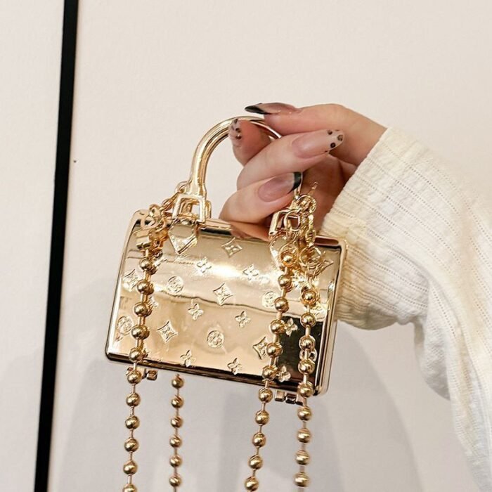 Luxury Mini Metal Clutch Bag - BA065