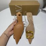 Slingback Heels with Gold Buckle 5cm - Z0147