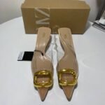 Slingback Heels with Gold Buckle 5cm - Z0147