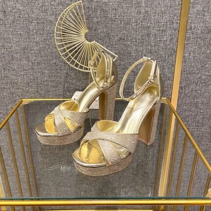 Sparkling Heels for Women 12cm Block Heel - N0218