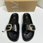 Zara Women's Black Buckle Slide - Z0064