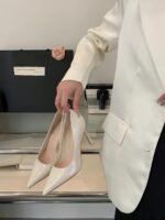 Elegant Pointed Toe Patent Leather Pumps 9cm Heel - X0110