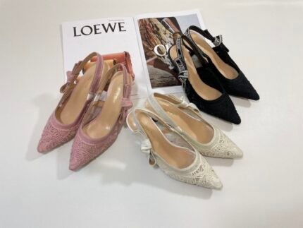 Dior J'Adior Embroidered Lace Slingback Pumps - C0055 