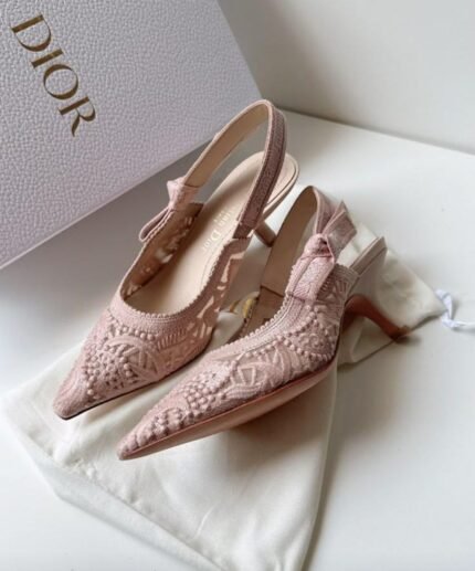 Dior J'Adior Embroidered Lace Slingback Pumps - C0055 