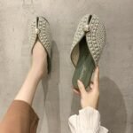 Elegant Pearl Embellished Slippers - NS0038