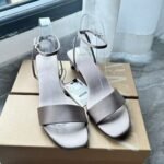 Zara Satin Low Heel Strappy Sandals - Z0148