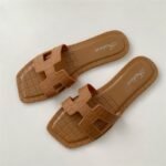 Women's Croc-Patterned Flat Sandals - NS0009