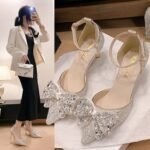 Glamour Glitter Ankle Strap Pumps - N0284