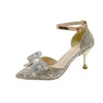 Glamour Glitter Ankle Strap Pumps - N0284