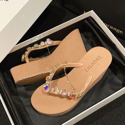 Ingvivi Women's Rhinestone High Heel Summer Sandals 9cm - N0120