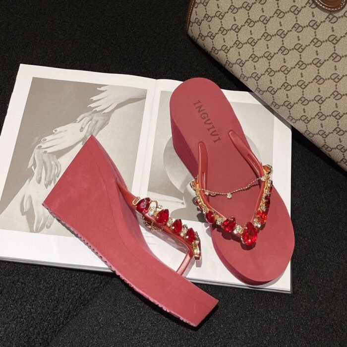Ingvivi Women's Rhinestone High Heel Summer Sandals 9cm - N0120