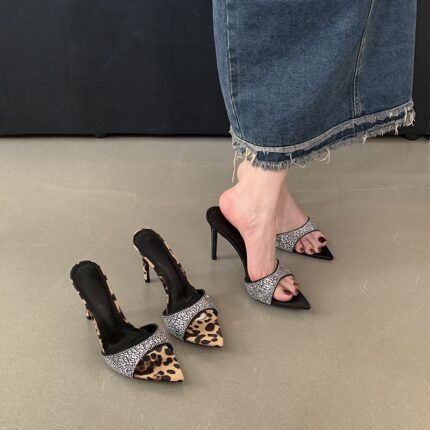 Luxury Pearl Bowknot Crystal High Heels  - N0031