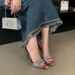 Luxury Pearl Bowknot Crystal High Heels - N0031