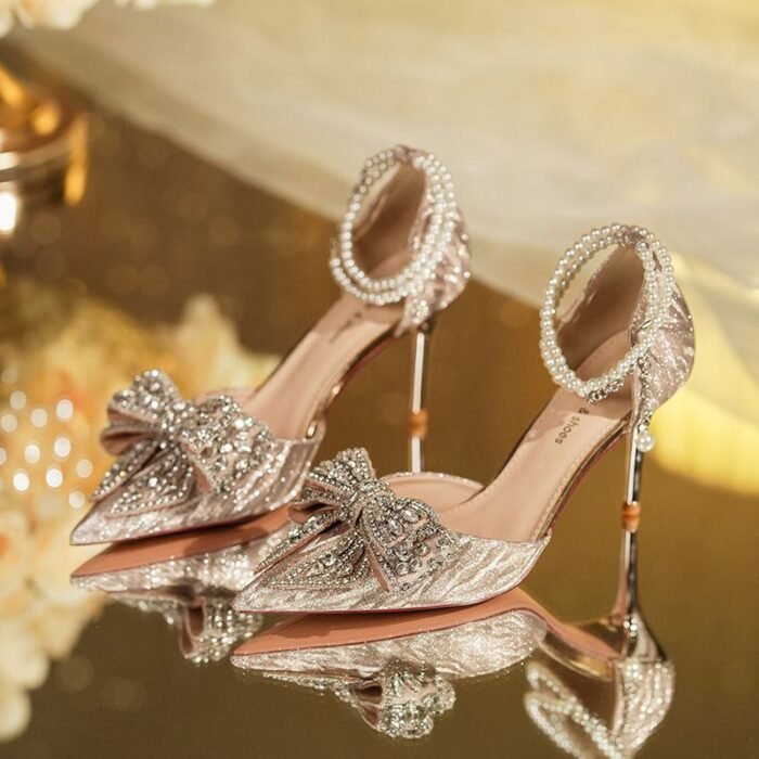 Women's Luxury Rhinestone Pearl High Heel - N001