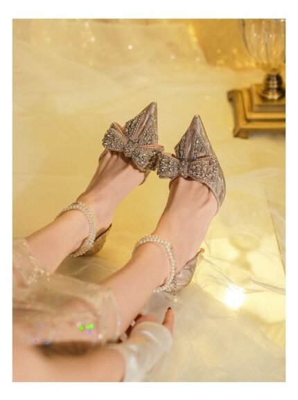Women's Luxury Rhinestone Pearl High Heel - N001