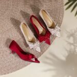 Elegant Low Heel Wedding Pumps - N0112