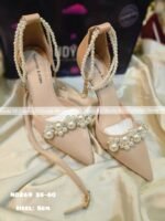 Elegant Pearl Embellished Bridal & Party Heels - N0269