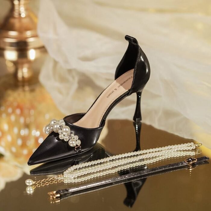 Elegant Pearl Embellished Bridal & Party Heels - N0269
