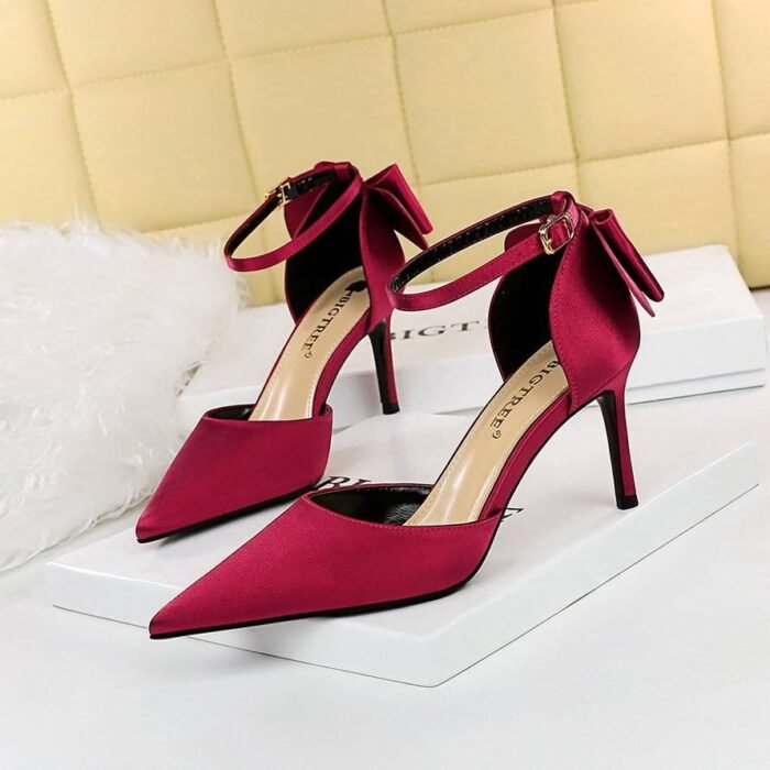 Bigtree Elegant Satin High Heel Pumps - B0003