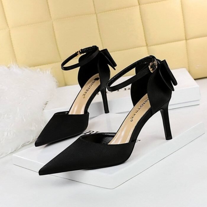 Bigtree Elegant Satin High Heel Pumps - B0003
