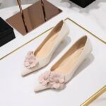 BIGTREE Floral Kitten Heel Pumps - B0040
