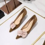 BIGTREE Floral Kitten Heel Pumps - B0040
