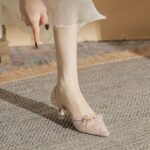 Elegant Sequin Embellished Kitten Heel Pumps - N0211 