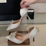 Elegant Glistening High Heel Closed-Toe Shoes - NN009