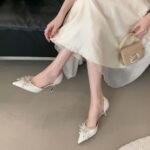 Elegant Glistening High Heel Closed-Toe Shoes - NN009