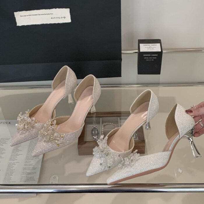 Elegant Glistening High Heel Closed-Toe Shoes - NN009