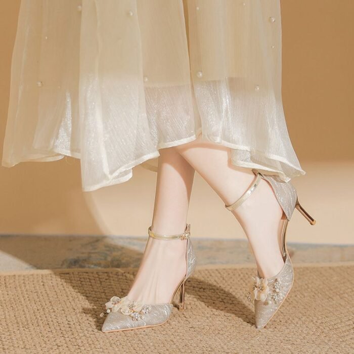 Elegant Glistening High Heel Closed-Toe Shoes - NN009