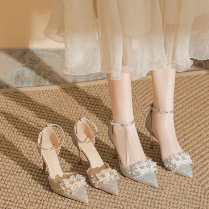 Elegant Glistening High Heel Closed-Toe Shoes - NN009