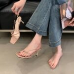 Stiletto Square Toe Strappy Heels - NN013