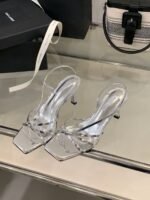 Strappy Square Toe Kitten Heel Sandals - NN013