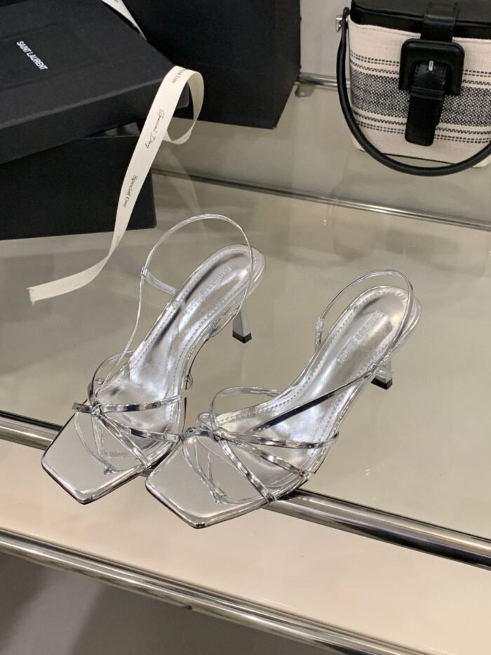 Strappy Square Toe Kitten Heel Sandals - NN013