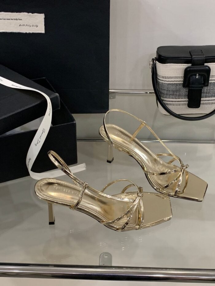 Stiletto Square Toe Strappy Heels - NN013