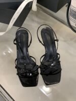 Stiletto Square Toe Strappy Heels - NN013