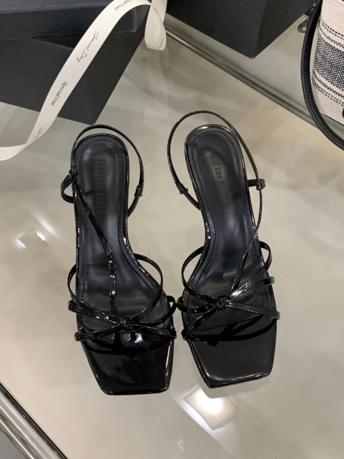 Stiletto Square Toe Strappy Heels - NN013