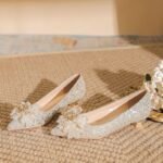 Elegant Glitter & Flower Low Heel Pumps - NN014