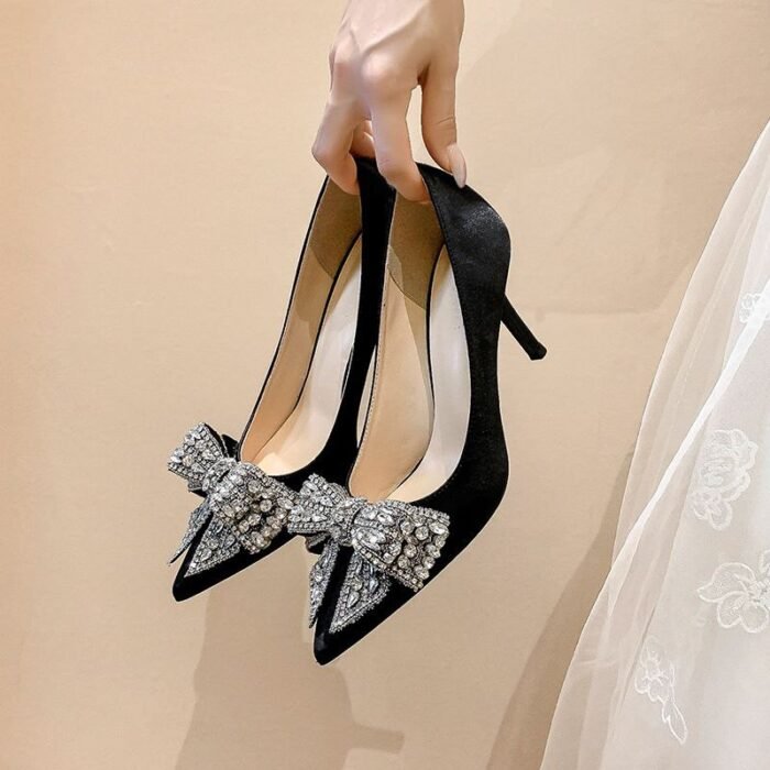 Elegant Crystal Embellished High Heels - NN016