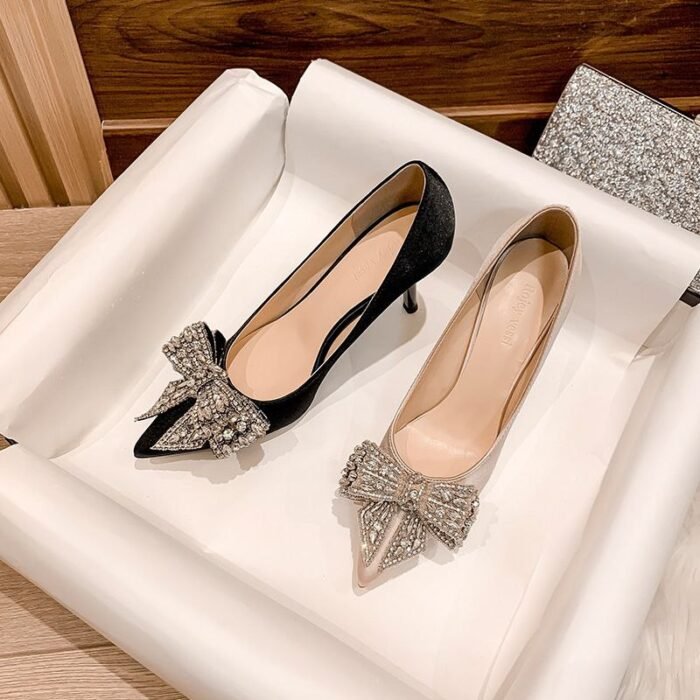 Elegant Crystal Embellished High Heels - NN016