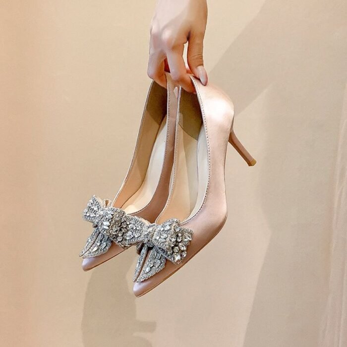 Elegant Crystal Embellished High Heels - NN016