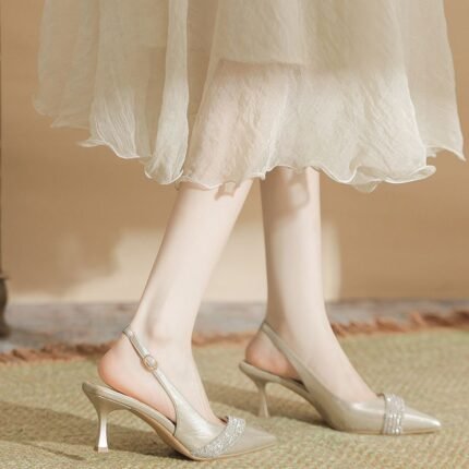 Sparkle Embellished Pointed Toe Pumps  6cm Heel -  NN017
