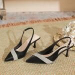 Sparkle Embellished Pointed Toe Pumps 6cm Heel - NN017