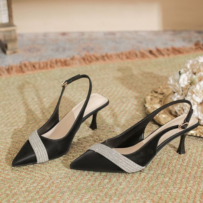 Sparkle Embellished Pointed Toe Pumps  6cm Heel -  NN017